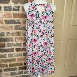 Supply Society Pink Floral Sleeveless Halter Dress Sz M